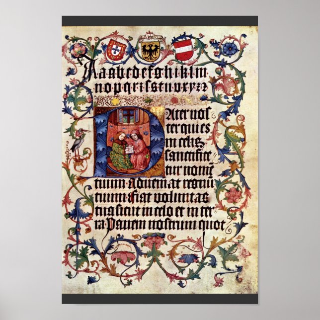 Pôster Retrato Do Imperador Maximilian I E Seu Professor  (Frente)