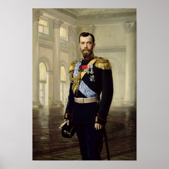 Poster Retrato do Imperador Nicholas II, 1900 (Frente)
