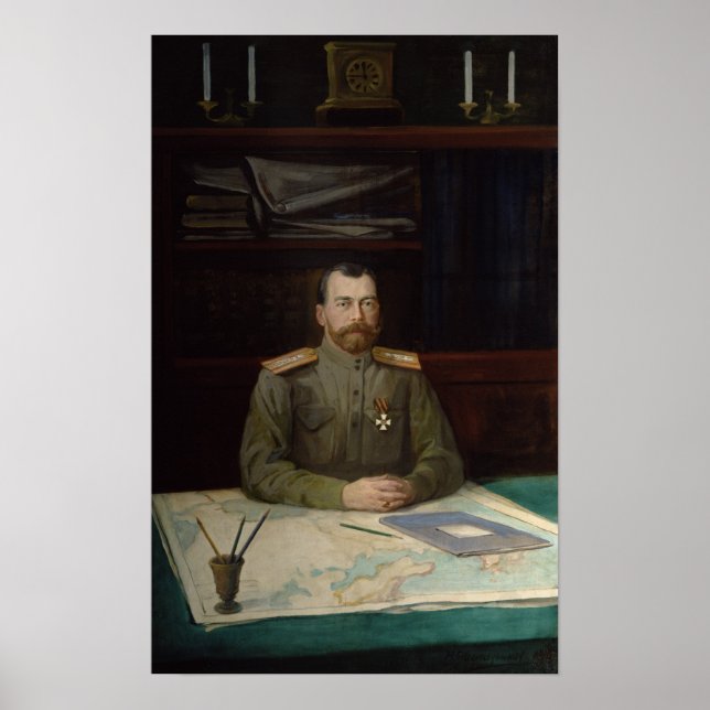 Pôster Retrato do Imperador Nicholas II, 1914 (Frente)