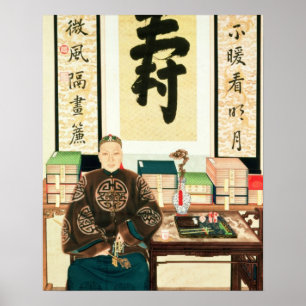 Pôster Retrato do Li-Lugar Ying, o excelente do Tzu-Hsi