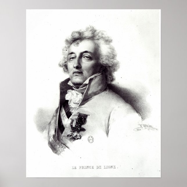 Poster Retrato do marechal Charles-Joseph Prince (Frente)