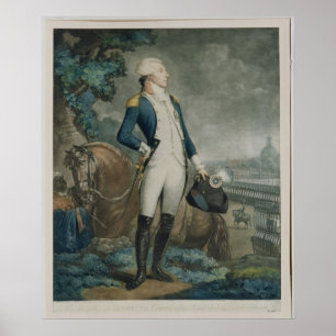 Pôster Retrato do marquês de La Fayette