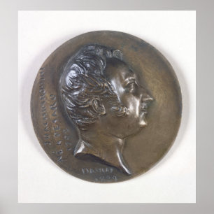 Poster Retrato do medalhão de Gioacchino Rossini 1829