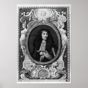 Pôster Retrato do medalhão de Louis XIV