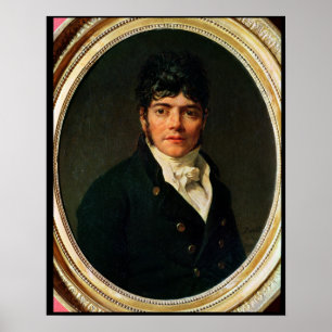 Pôster retrato do medalhão do Comte Esteve, 1804