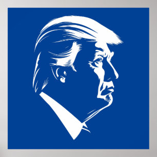 Poster Retrato do perfil Donald Trump