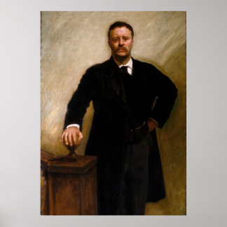 Poster Retrato do Presidente Theodore Roosevelt J.S. Sarg