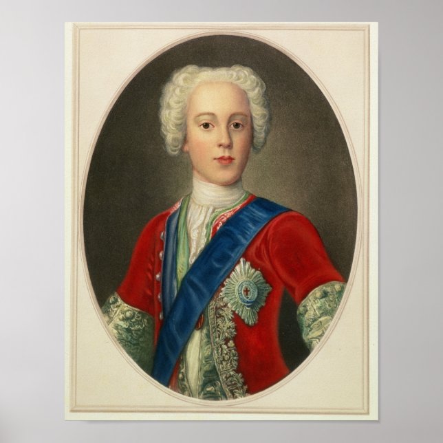 Poster Retrato do Príncipe Charles Edward (Frente)