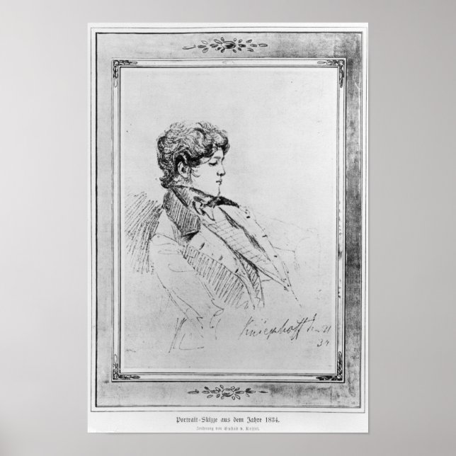 Pôster Retrato do Príncipe Otto von Bismarck, 1834 (Frente)