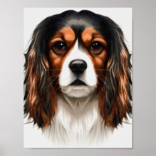 Poster Retrato do Rei Charles Cavalier Spaniel Pet