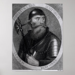 Poster Retrato do rei Robert Eu de Scotland