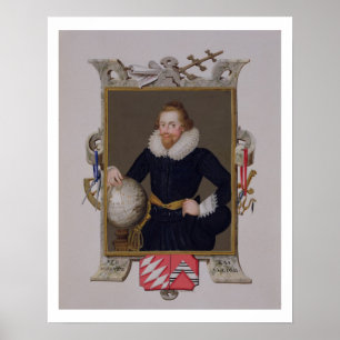 Pôster Retrato do senhor Walter Raleigh (c.1552-1618) de