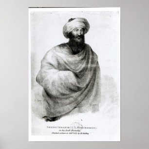 Pôster Retrato do Sheikh Ibrahim, ou do Johann Ludwig