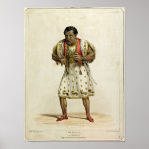 Poster Retrato do Sr. Edmund Kean como Othello