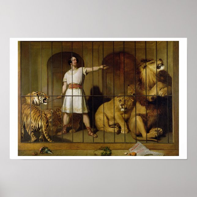 Poster Retrato do Sr. Van Amburgh como ele apareceu com s (Frente)