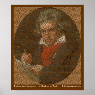 Poster Retrato do texto de Beethoven