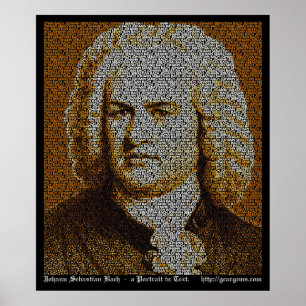 Pôster Retrato do texto de JS Bach