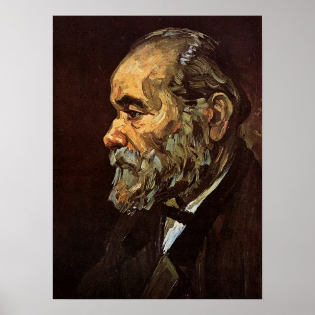 Poster Retrato do Velho com a Barba de Vincent van Gogh (Frente)
