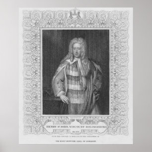 Poster Retrato do visconde Bolingbroke de Henry St John
