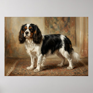 Poster Retrato em Pé do Cavalier King Charles Spaniel Po