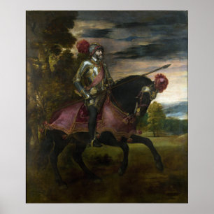 Poster Retrato Equestre de Charles V por Titian