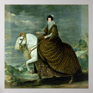 Poster Retrato equestre de Elisabeth de France
