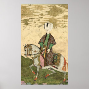Pôster Retrato equestre de Sultan Osman II 1618