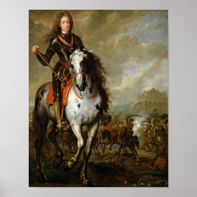 Poster Retrato Equestre do Príncipe Eugene (Frente)