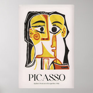Poster Retrato Estilizado de Picasso Jacqueline962 Abstra