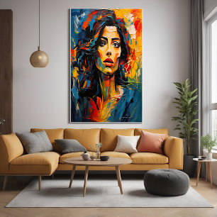 Pôster Retrato Expressionista Radiante