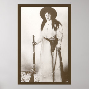 Poster Retrato fotográfico de 1910 de uma vaqueira segura