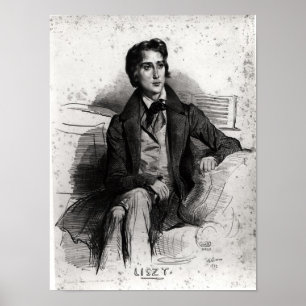 Pôster Retrato Franz Liszt do agosto de 1832