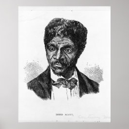 Poster Retrato gravado de Afro-Americano Dred Scott