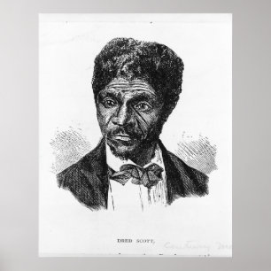 Poster Retrato gravado do afro-americano Dred Scott
