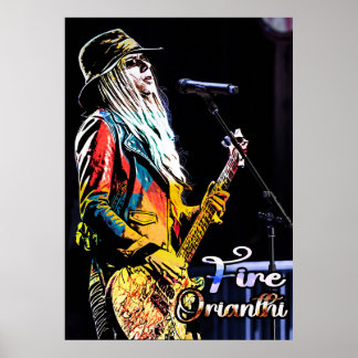 Poster Retrato Guitarista Orianthi
