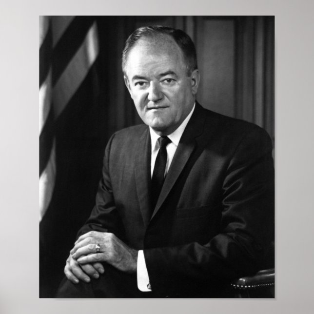 Poster Retrato Hubert Humphrey - Circa 1965 (Frente)