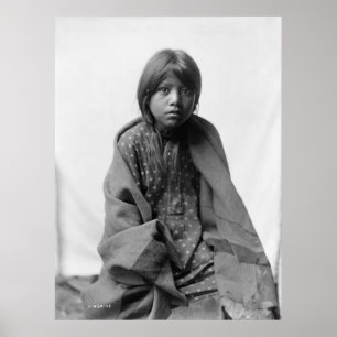 Pôster Retrato indiano do vintage do nativo americano