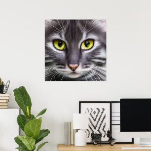 Poster Retrato maravilhoso de gato