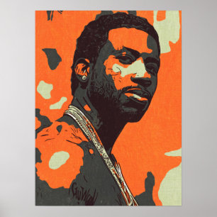 Poster Retrato Masculino de Estilo Hip Hop Urbano Ar Mode