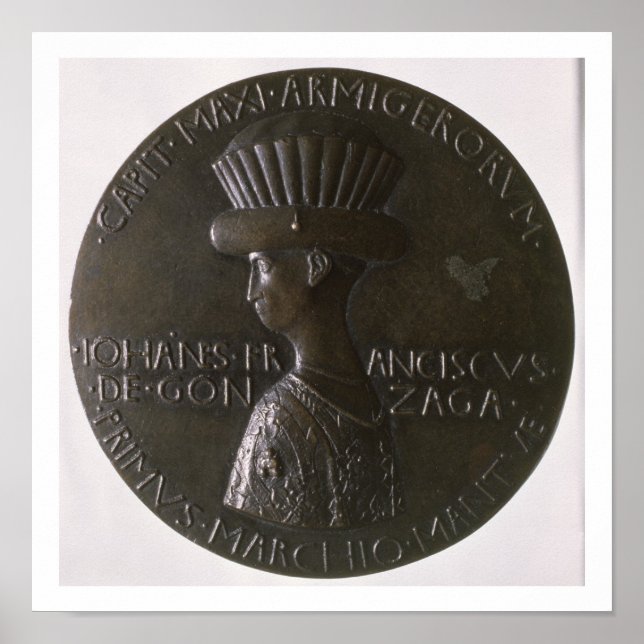 Pôster Retrato medalha representando Gianfrancesco Gonzag (Frente)