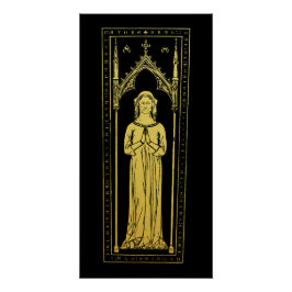 Pôster Retrato medieval inglês 1300 Lady Joan Cobham