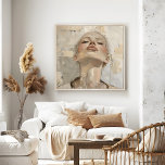 Poster Retrato Moderno Pintura de Parede Estética<br><div class="desc">Melhore seu espaço com o sofisticado encanto da "Modern Woman Portrait Painting Aestic Wall Art." Esta trabalho de arte cativante apresenta um retrato de uma jovem, lindamente renderizado em tons bege neutro com realces sutis. A elegante e minimalista design exude a estética moderna, fazer-a uma peça de declaração perfeita para...</div>