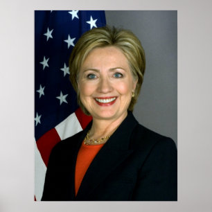 Pôster Retrato Oficial de Hillary Clinton