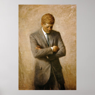 Pôster Retrato oficial de John F. Kennedy por Aaron