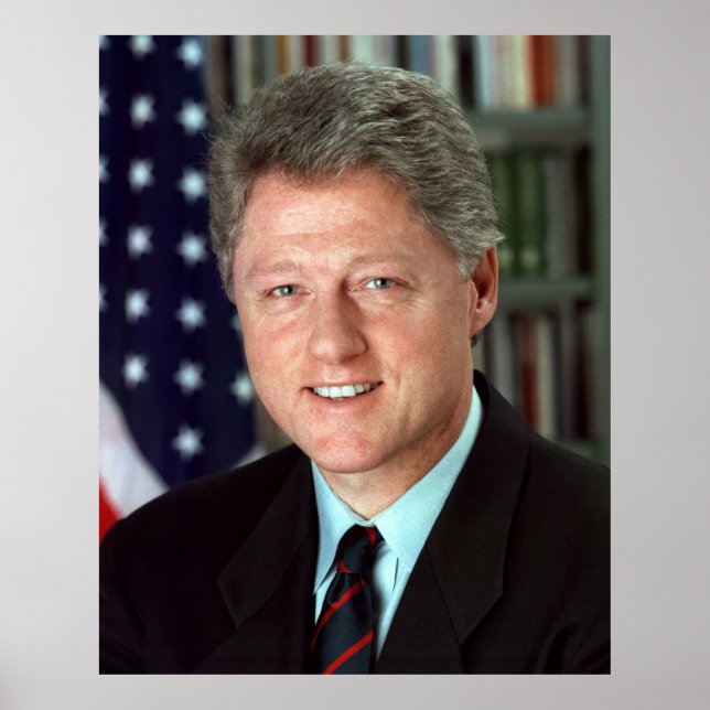 Poster Retrato Oficial do Presidente Bill Clinton 40 x 50 (Frente)