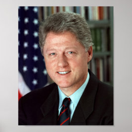 Poster Retrato Oficial do Presidente Bill Clinton 8 x 10