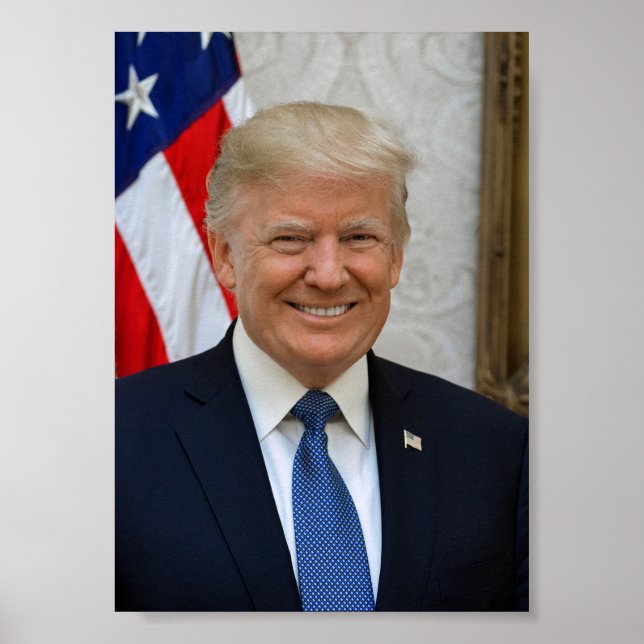 Poster Retrato Oficial do Presidente Donald Trump 2017 (Frente)
