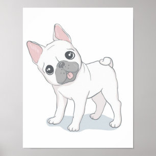 Poster Retrato para Bulldog Francês Pão-Cão