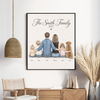 Poster Retrato Personalizado da Família 2027