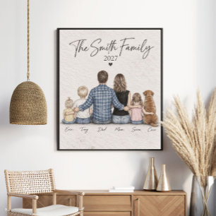 Poster Retrato Personalizado da Família Smith 2027